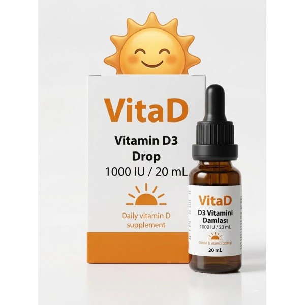 Vita D3 Vitamini Damlası 1000 Iu 20 Ml