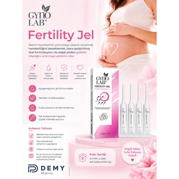 GYNO LAB Fertility Jel -  Gebelik planlama sürecinde pratik ve hijyenik kullanım. 